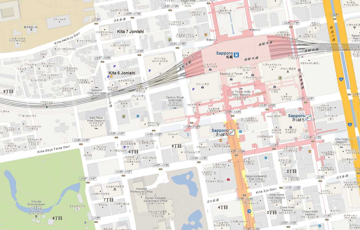 Sapporo Tourist Map