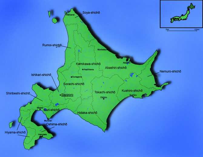 map of hokkaido japan