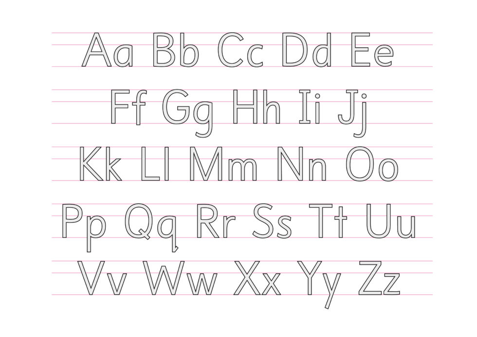free alphabet writing practice sheet