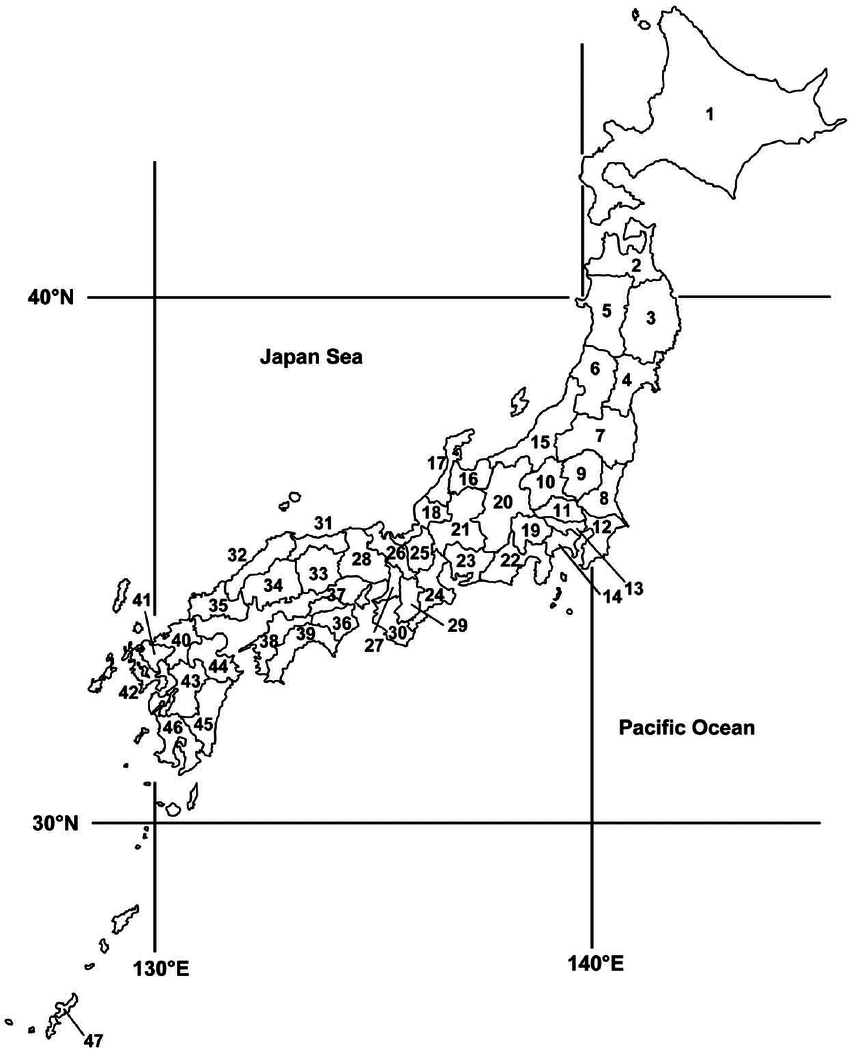 Map of Japan
