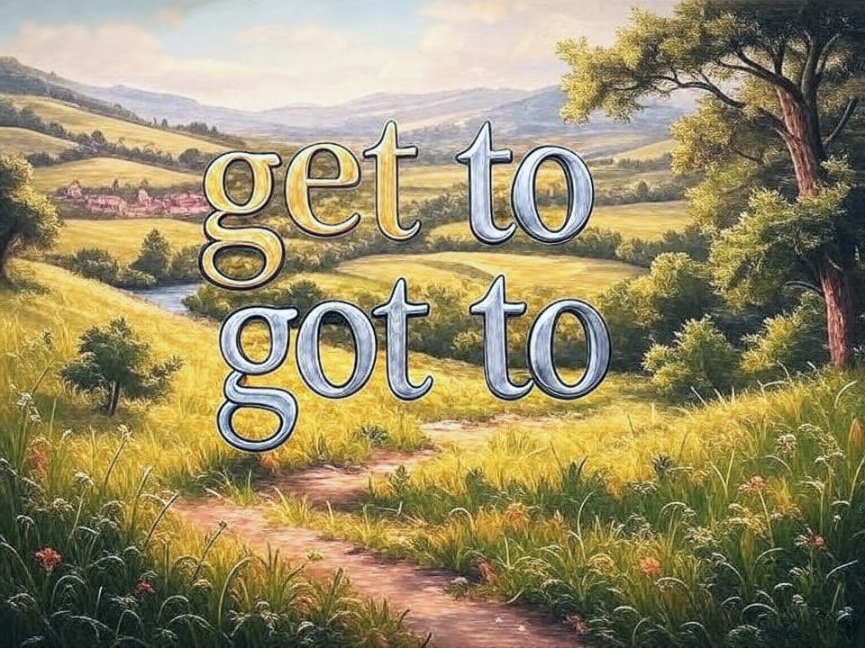 “get to” (到着する = arrive, 機会を得る = get the opportunity) 

 “got to” (～しなければならない = have to